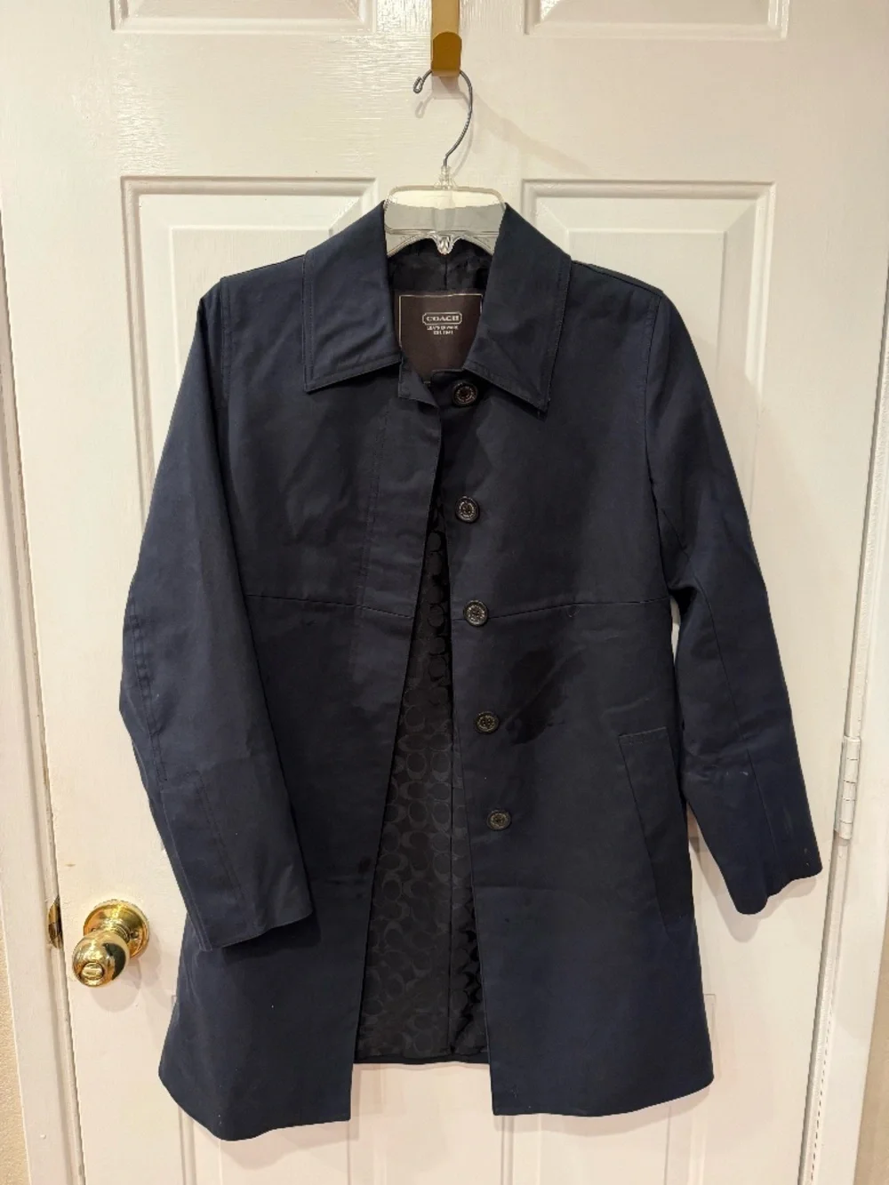 Women's Coach Black Trenchcoat size x-small